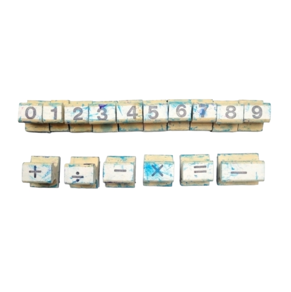 Rubber Stamp 3/4" Number and Math Signs